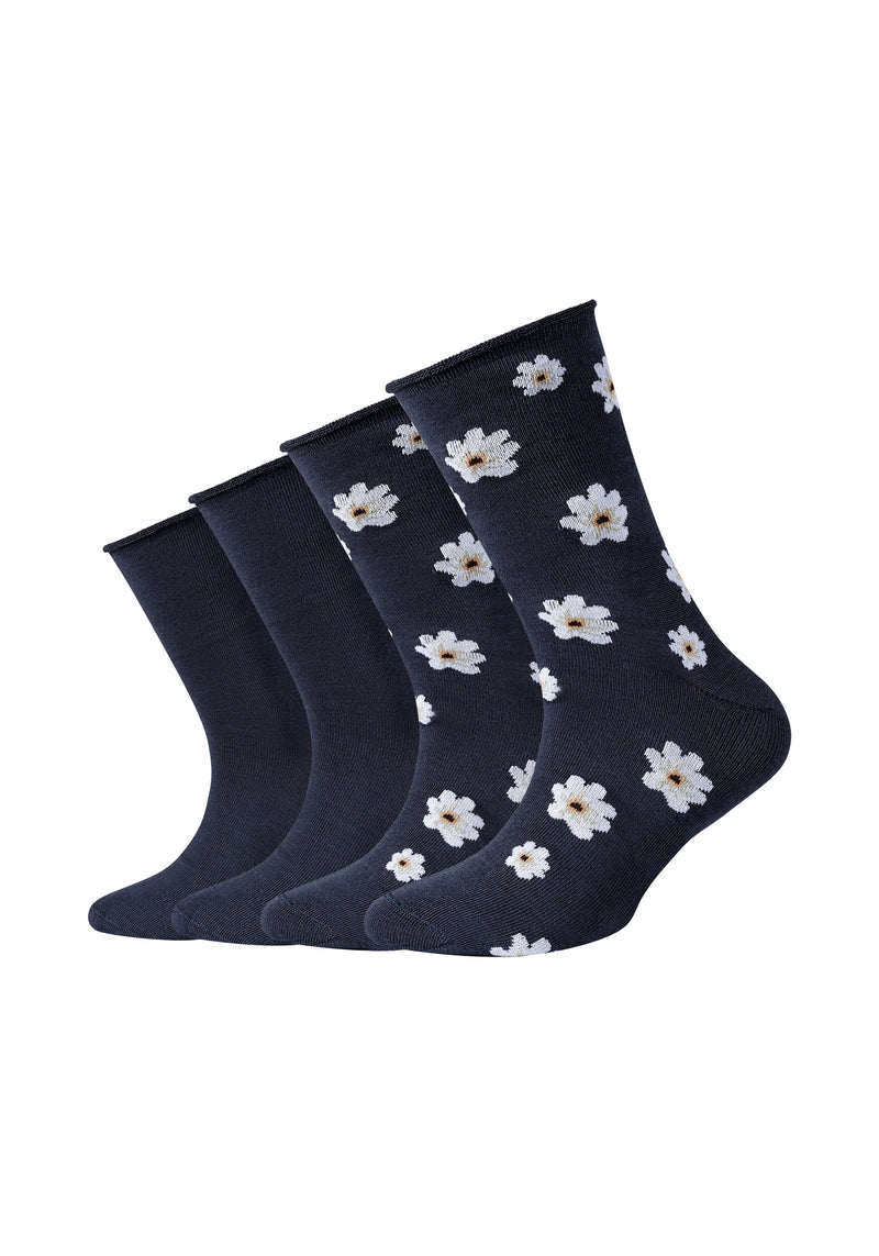 Kinder Socken Silky Touch Flower 4er Pack