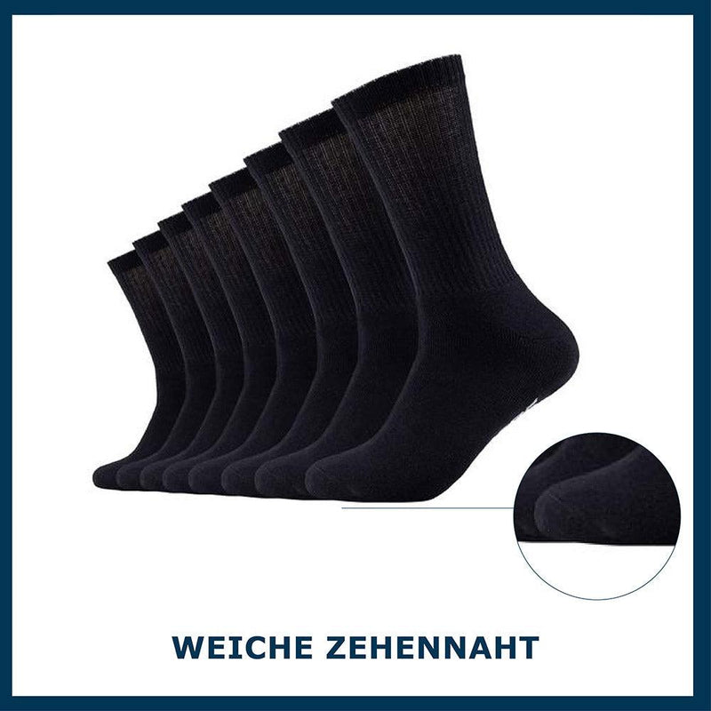 Herren Tennis Socken 8er Pack - Tennissocken - Skechers - ONSKINERY - bündchen:gerippt, Lieferzeit: 3-5 Werktage, material:Baumwollmischung, Men, muster:Uni, optik:gerippt, pack:8er Pack, Socken, Sport Socken, trageanlass:Casual/Everyday, trageanlass:Retro, trageanlass:Sportlich