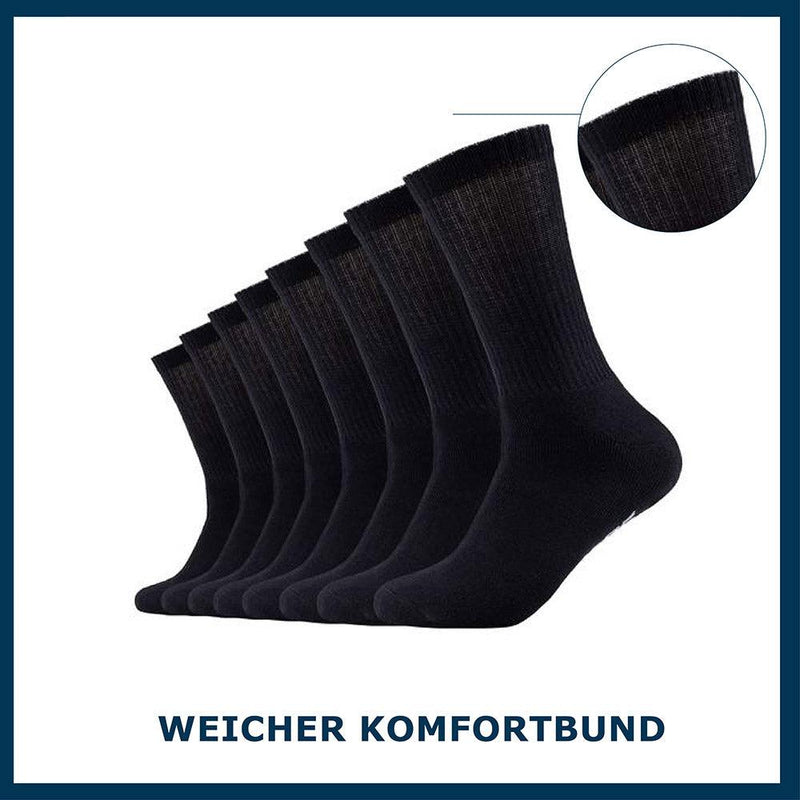 Herren Tennis Socken 8er Pack - Tennissocken - Skechers - ONSKINERY - bündchen:gerippt, Lieferzeit: 3-5 Werktage, material:Baumwollmischung, Men, muster:Uni, optik:gerippt, pack:8er Pack, Socken, Sport Socken, trageanlass:Casual/Everyday, trageanlass:Retro, trageanlass:Sportlich