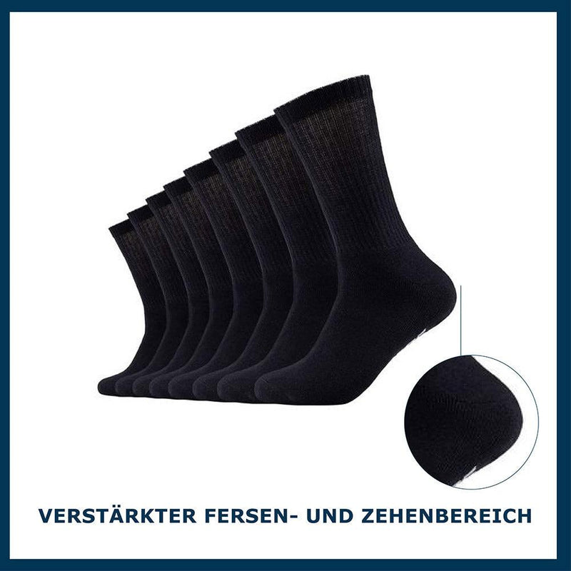 Herren Tennis Socken 8er Pack - Tennissocken - Skechers - ONSKINERY - bündchen:gerippt, Lieferzeit: 3-5 Werktage, material:Baumwollmischung, Men, muster:Uni, optik:gerippt, pack:8er Pack, Socken, Sport Socken, trageanlass:Casual/Everyday, trageanlass:Retro, trageanlass:Sportlich