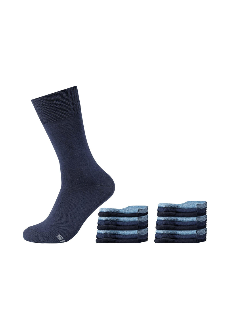 Multipack Herren Socken Casual 18er Pack - Socken - Skechers - ONSKINERY - bündchen:gerippt, einheit:Multipack, Lieferzeit: 3-5 Werktage, material:Baumwollmischung, Men, muster:Uni, optik:glatt, pack:18er Pack, Socken, trageanlass:Casual/Everyday