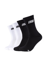 Tennis Socken Cushioned 4er Pack - Tennissocken - Skechers - ONSKINERY - bestseller, Lieferfrist: 3-5 Werktage, Lieferzeit: 3-5 Werktage, listung_old_items, material:Technische Fasern, Men, muster:Mehrfarbig, optik:gerippt, pack:4er Pack, trageanlass:Sportlich, Unisex, Women