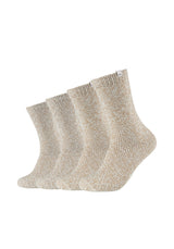 Kuschel-Socken Cozy für Damen 4er Pack - Socken - Skechers - ONSKINERY - cozy, feature:Cozy, Lieferzeit: 3-5 Werktage, muster:Strick, muster:Uni, optik:grob, pack:4er Pack, Socken, trageanlass:Casual/Everyday, trageanlass:Homewear, weihnachten, Woman, Women