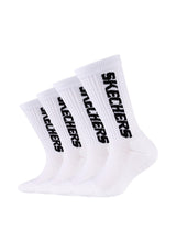 Kinder Tennis-Socken Cushioned 4er Pack - Tennissocken - Skechers - ONSKINERY - bündchen:gerippt, Kids, Kinder, Lieferzeit: 3-5 Werktage, material:Baumwollmischung, muster:Mehrfarbig, muster:Uni, optik:gerippt, pack:4er Pack, Socken, sohle:Cushioned, Sport Socken, trageanlass:Casual/Everyday, trageanlass:Retro, trageanlass:Sportlich