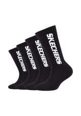 Kinder Tennis-Socken Cushioned 4er Pack - Tennissocken - Skechers - ONSKINERY - bündchen:gerippt, feature:Cushioned, Kids, Kinder, Lieferzeit: 3-5 Werktage, muster:Mehrfarbig, muster:Uni, optik:gerippt, pack:4er Pack, Socken, Sport Socken, trageanlass:Casual/Everyday, trageanlass:Retro, trageanlass:Sportlich