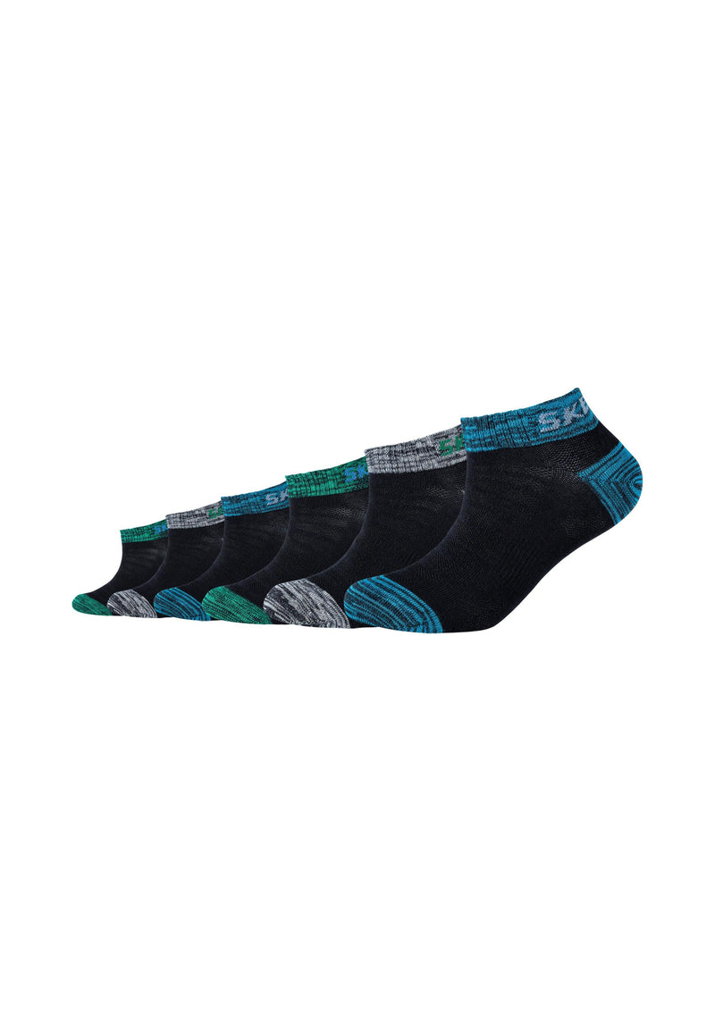 Kinder Sneakersocken Mesh Ventilation 6er Pack - Sneakersocken - Skechers - ONSKINERY - feature:Mesh Ventilation, Kids, Kinder, Lieferzeit: 3-5 Werktage, material:Baumwollmischung, muster:Mehrfarbig, optik:glatt, pack:6er Pack, Sneakersocken, Sport Socken, summer, trageanlass:Casual/Everyday, trageanlass:Sportlich